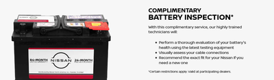 Complimentary Battery Inspection